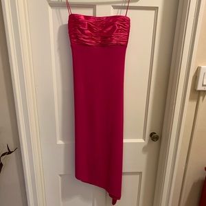 Hot pink spaghetti strapped dress